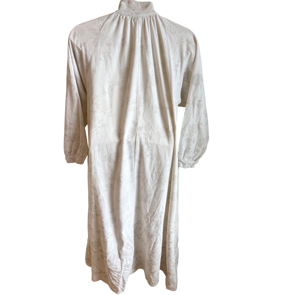 Cottagecore Floral Cotton Maxi Lounge House Dress Caftan Nightgown L Garnet Hill - Picture 4 of 8